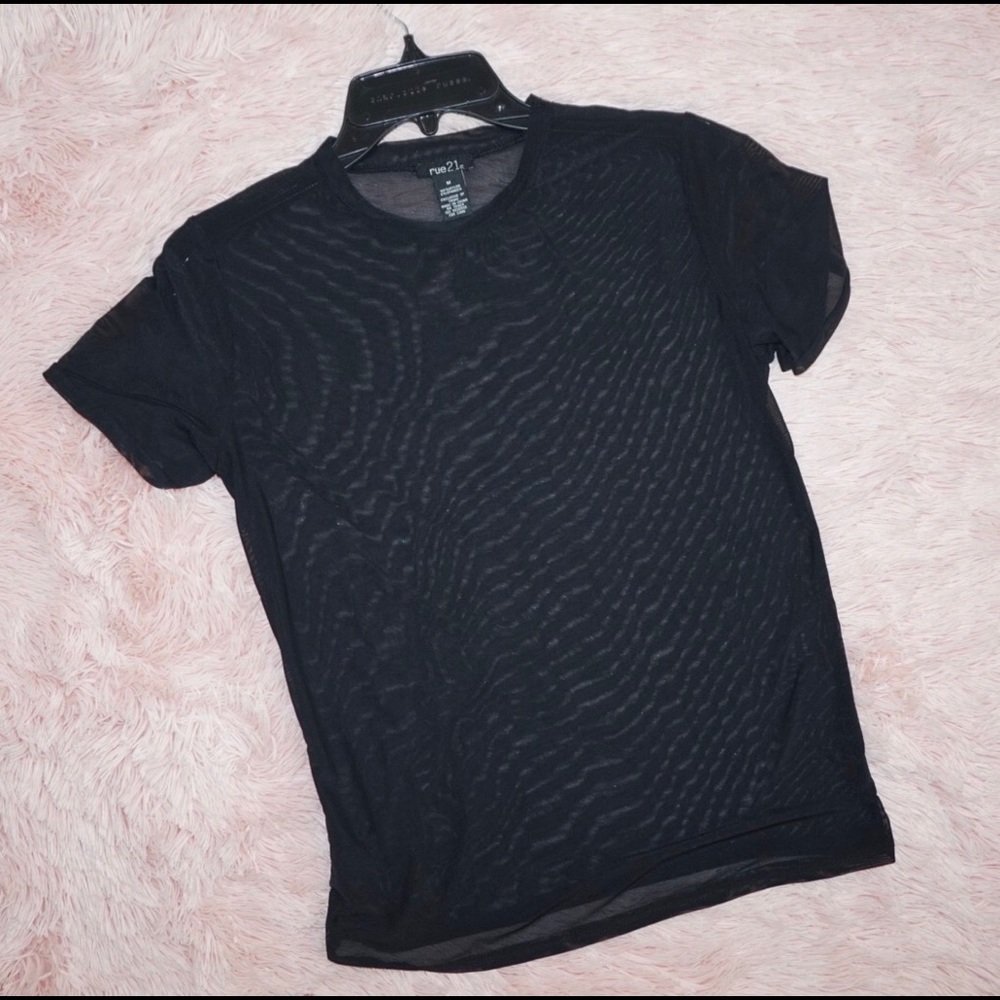 Sheer crew neck shirt *NEVER WORN*